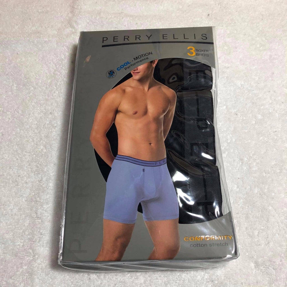 Perry Ellis Boxers Brief- 4pk- 4 tone blue